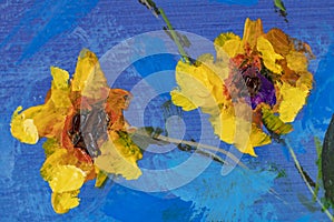 Texture oil painting, flowers art, painted color image, paint wallpaper and backgrounds canvas