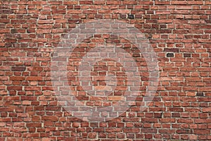 Texture of old brick wall masonry bricks