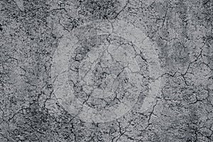 Texture of old cracked concrete close up