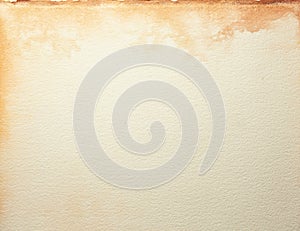 Texture of old craft beige paper with coffee spot, vintage background