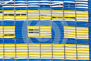 The texture of old and dirty plastic mat for background