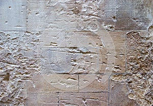 Texture of erose stone wall