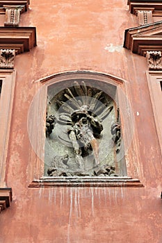 Texture of the old facade