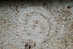 Texture of old limestone stone. photo