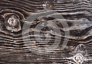 Texture of old pine wood. Wooden brown dark background