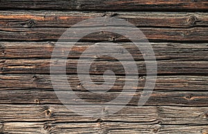 The texture of old rough logs.