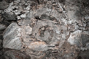 Texture of old stone surface as background, closeup