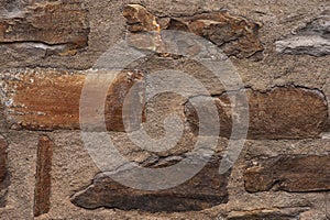 Texture of old stone wall, Close-up