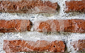 Texture of old wall of red brick