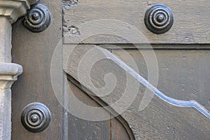 Texture, Old wooden door from medieval era.