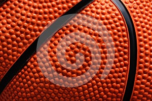 Texture of orange basketball ball as background