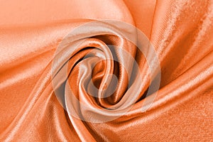 Texture of orange gold silk as background