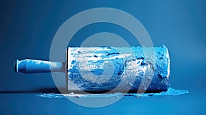 texture paint roller blue