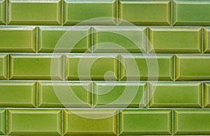 Texture, pattern, background, wallpaper of green clinker bricks