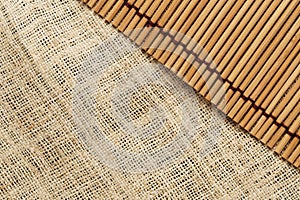 The texture and pattern of canvas and japanese mat background
