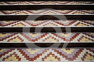 The texture and pattern of floor tile mosiac