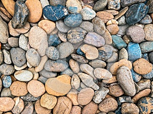 Texture pattern of pebbles gravel and small