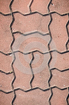 Texture paving stone blocks footpath background