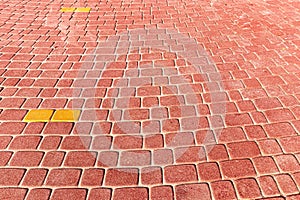 Texture of a paving stone road. Abstract background for design