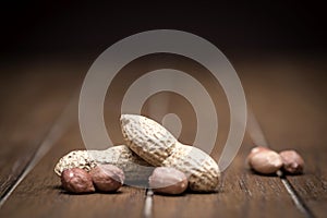 Texture of peanuts with peel