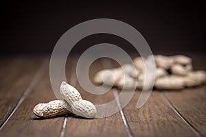 Texture of peanuts with peel