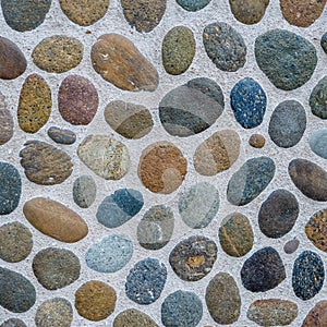 Texture of pebble stone wall