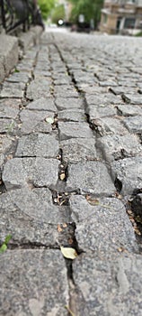 Texture photo of a stone road.