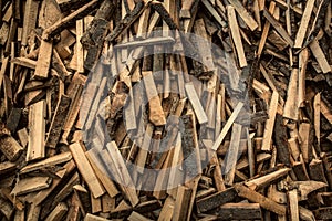 Texture of the pile of chips.