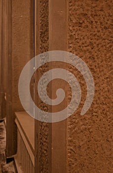 The texture of the pillars of a huge building