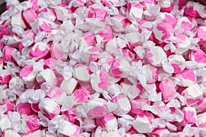 Texture of Pink Cellophane Wrapped Candy