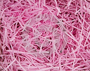 Texture of pink shredded paper