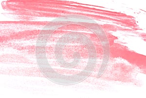 Textúra z ružový akvarel maľovať na bielom. horizontálne akvarel 