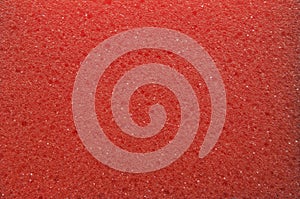 The texture of the porous surface of the sponge is red.
