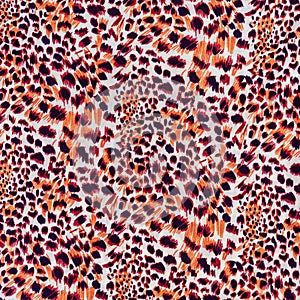 Texture of print fabric striped leopard