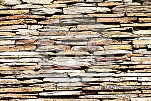 Texture ragment of beige stone wall photo