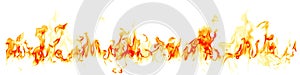 Fire flames isolated on white background