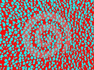 Texture in red and blue spots. Abstract pattern.