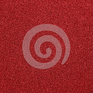 Red fabric background.The texture of the red carpet dense.