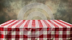 texture red checkered tablecloth