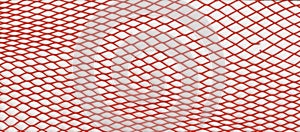 Texture - red plastic mesh for packaging, transportation and sale of vegetables.