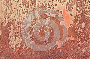 Texture of red rust photo