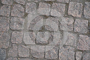 Texture of road paved with setts