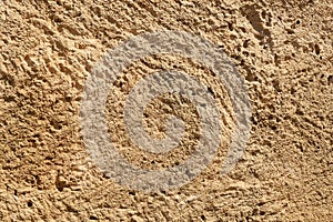 The texture of the rock processed with a tools.