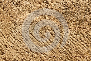 The texture of the rock processed with a tools.