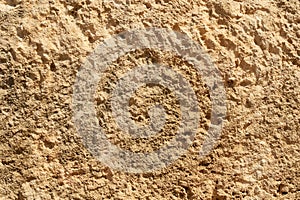 The texture of the rock processed with a tools.