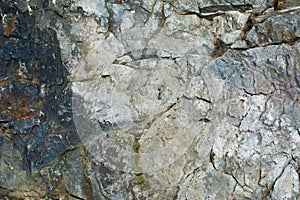 The texture of the rock