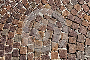 Texture of rock wall overgrown with moss