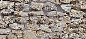 Texture of rough natural stone close-up