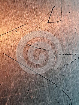 texture of ruined copper surface