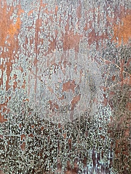 texture of ruined copper surface
